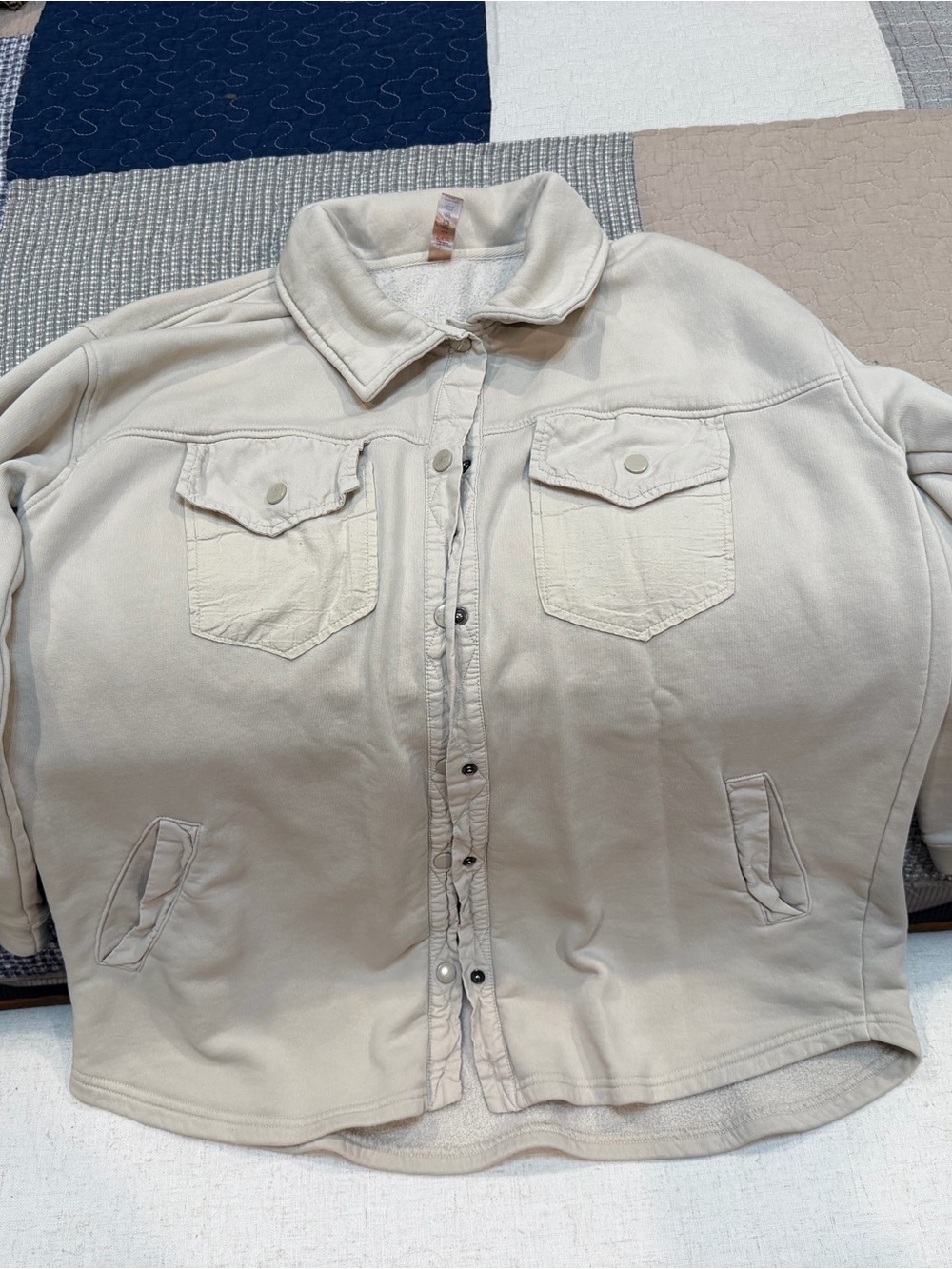 Mono B Cream Utility Shirt Jacket